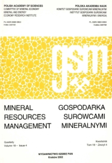 Gospodarka Surowcami Mineralnymi - Mineral Resources Management