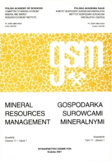 Gospodarka Surowcami Mineralnymi - Mineral Resources Management