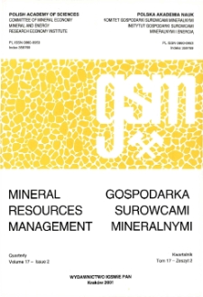 Gospodarka Surowcami Mineralnymi - Mineral Resources Management