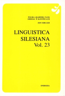 LINGUISTICA SILESIANA