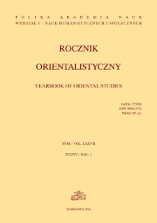 Rocznik Orientalistyczny/Yearbook of Oriental Studies